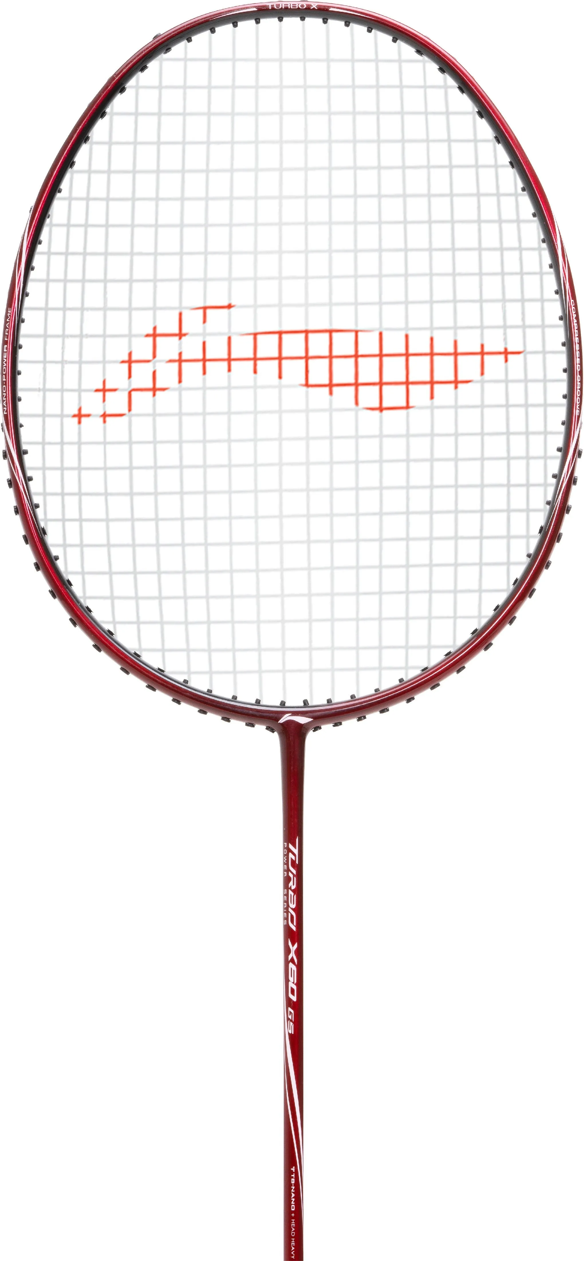 Li-Ning Turbo X 60 G5 Strung Badminton Racket (Red, White) Strung Badminton Racquet (Red / White)