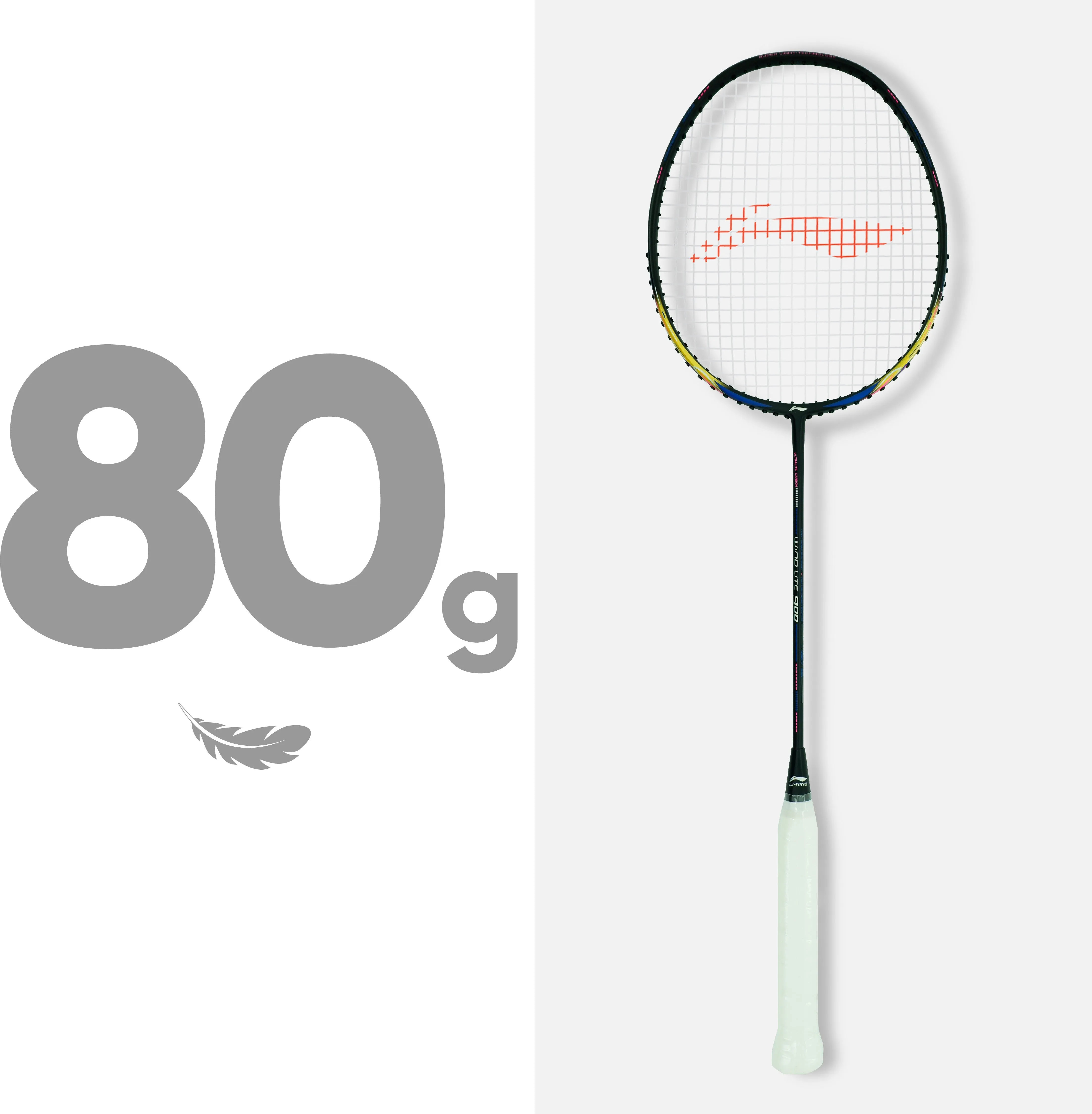 Li-Ning Wind Lite 900 Strung Badminton Racquet (Black / Gold)