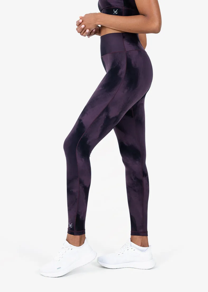 Life Active Marble High Waist Legging Mulberry