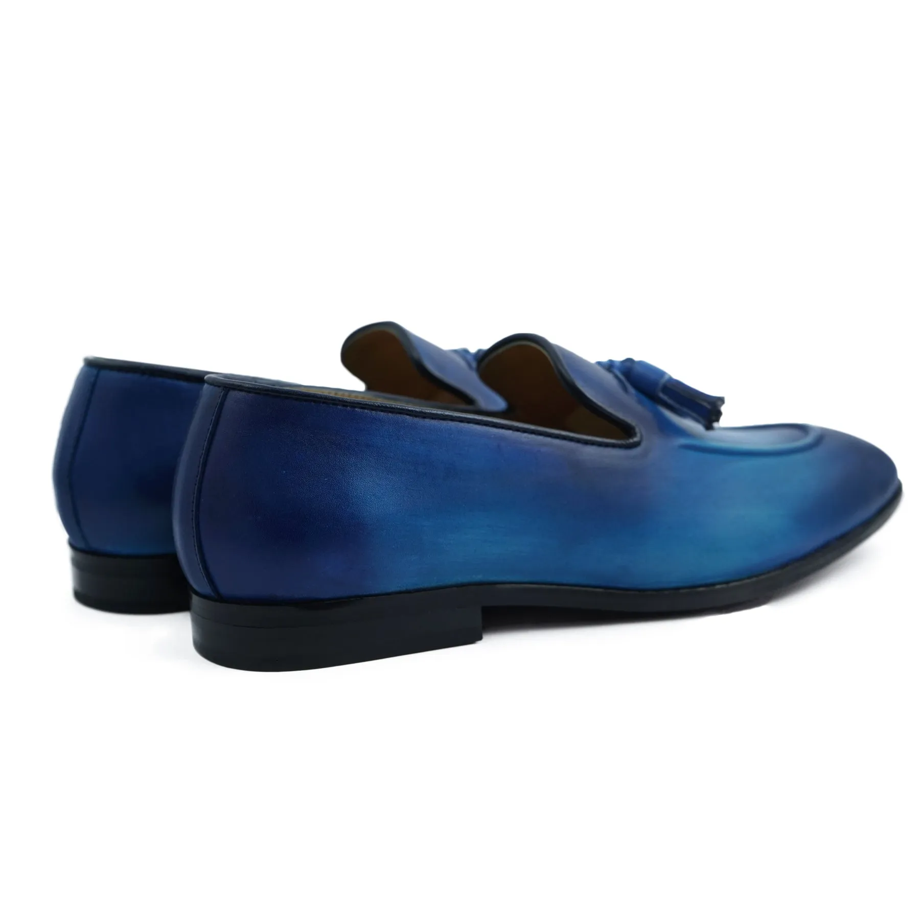 Loafers With Tassels Blue