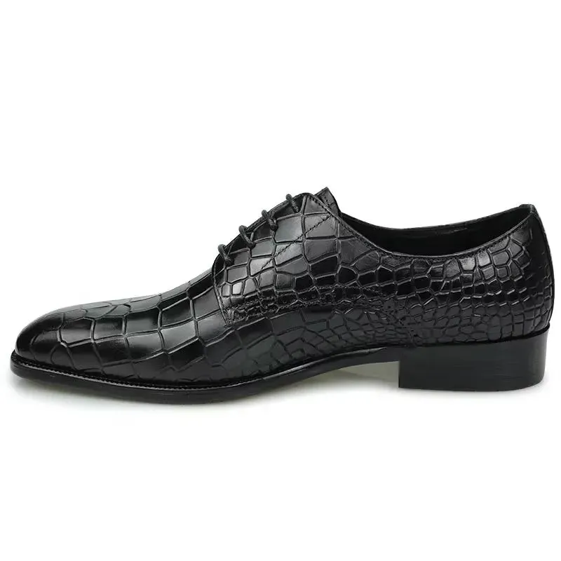 Luxury Elegant CrocLeather Brogue Shoes