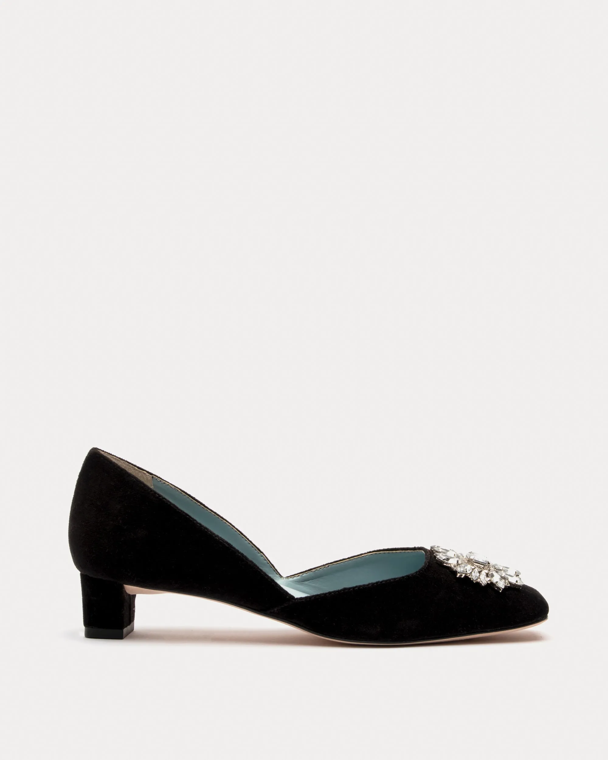 McCall Mini Block Heel Velvet Black