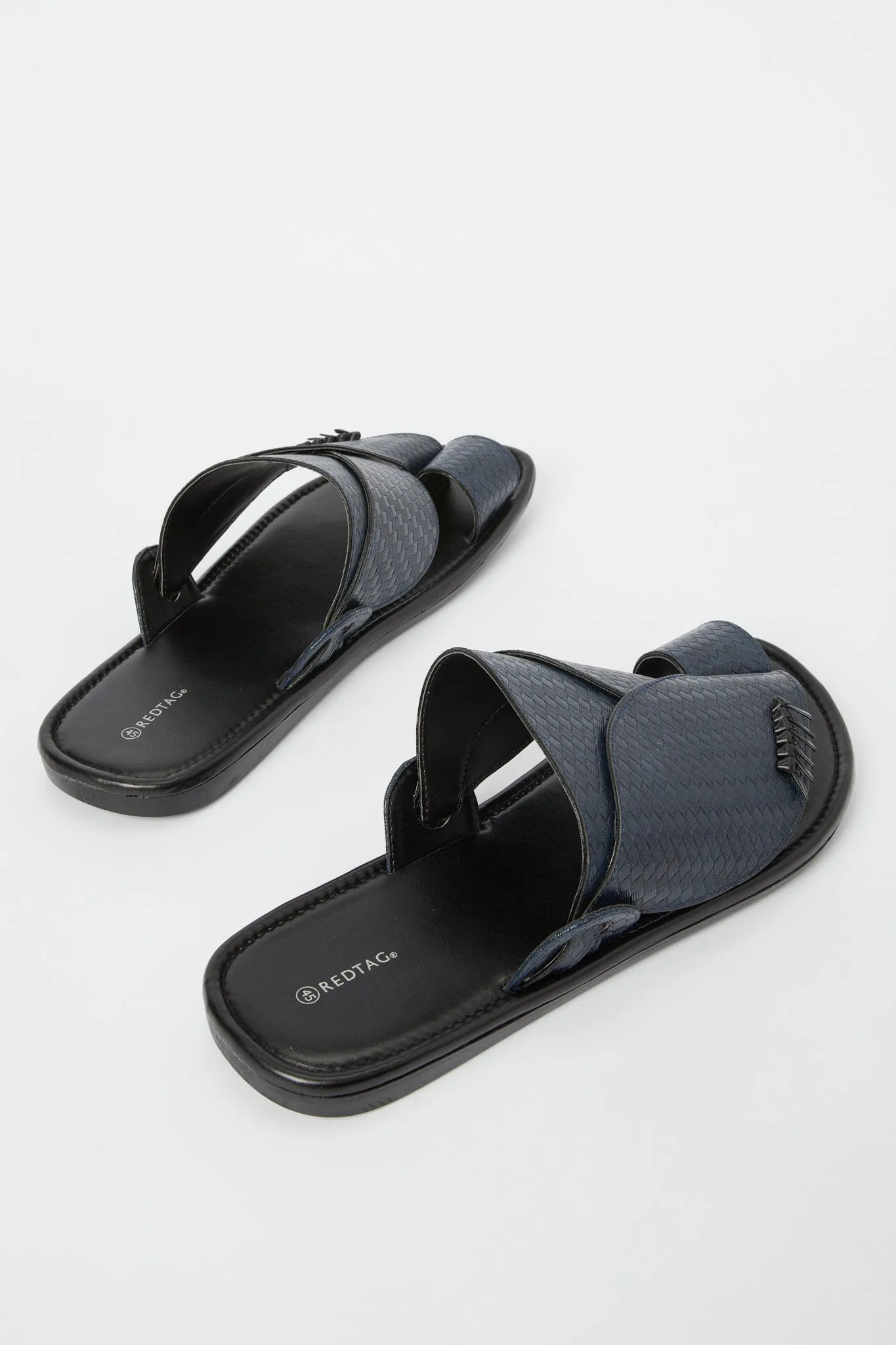 Men Navy Plain Traditional Sandal