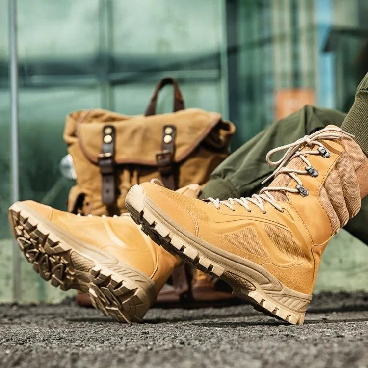 Men's High-Top Waterproof Mountain Boots for Outdoor Adventures