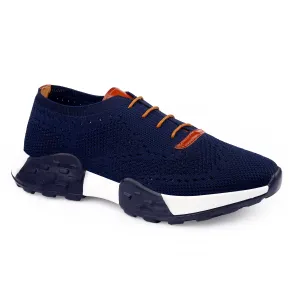 Men's Knitted Breathable Upper Casual Brogues Lace-Up Running Shoes