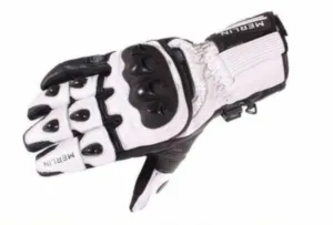 Merlin Misano Sport White/Black Motorcycle Leather Gloves - Medium