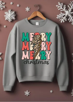 Merry Merry Merry Bolt Pullover