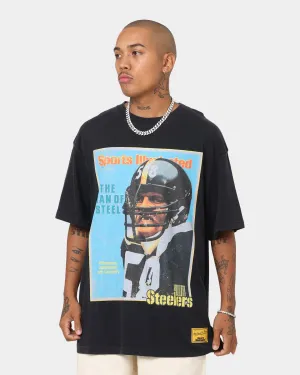 Mitchell & Ness NFL Pittsburgh Steelers Sports Illustrated Cover T-Shirt Faded Black