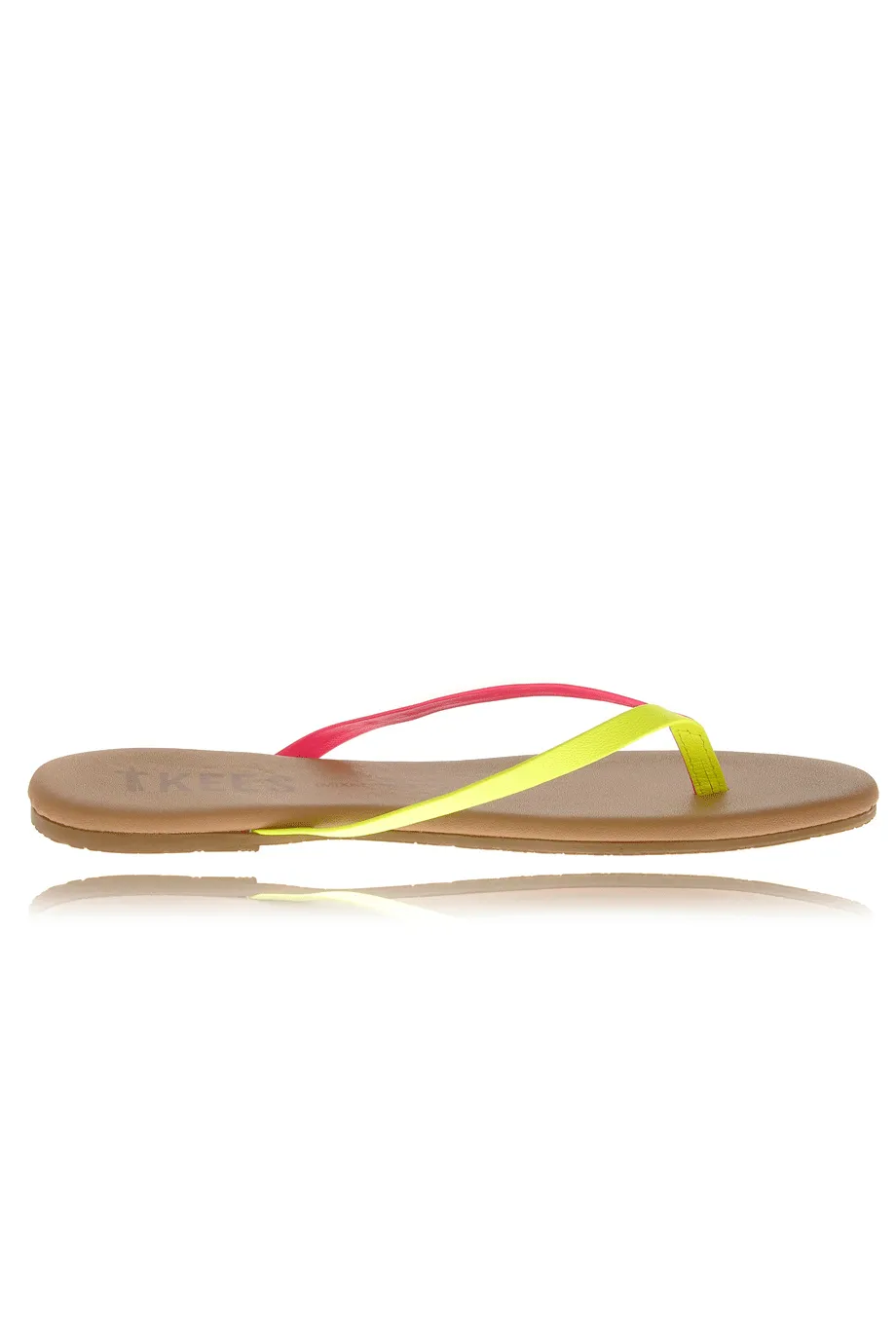 MIXED PALETTE Pink Citrus Leather Thong Sandals