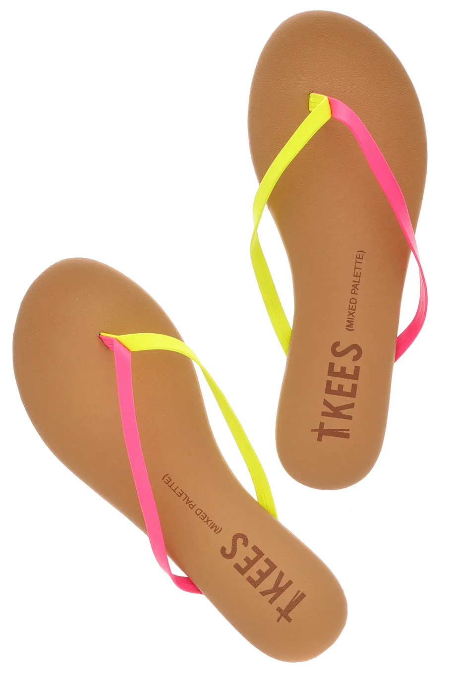 MIXED PALETTE Pink Citrus Leather Thong Sandals