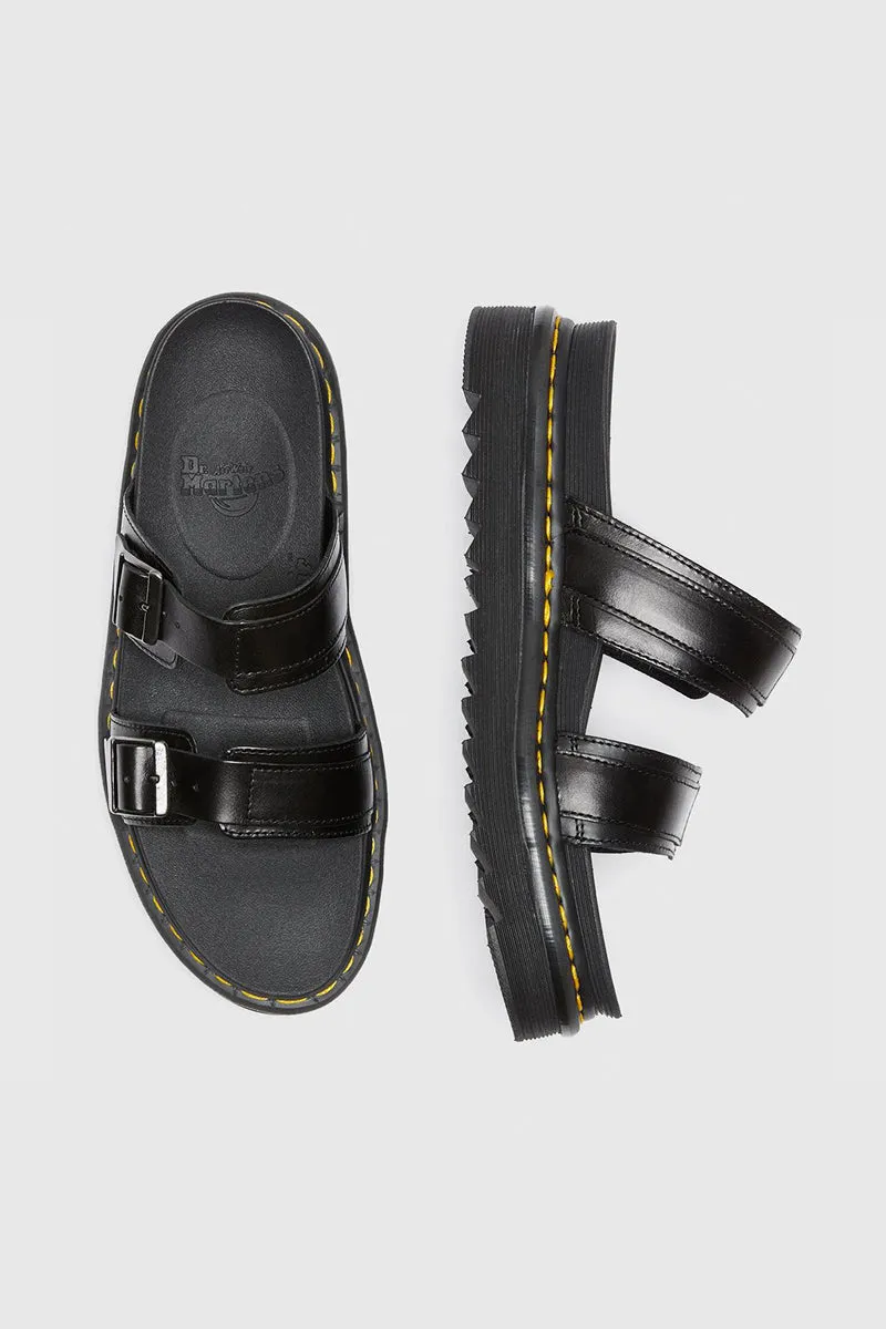 Myles Slip On Sandals - Black