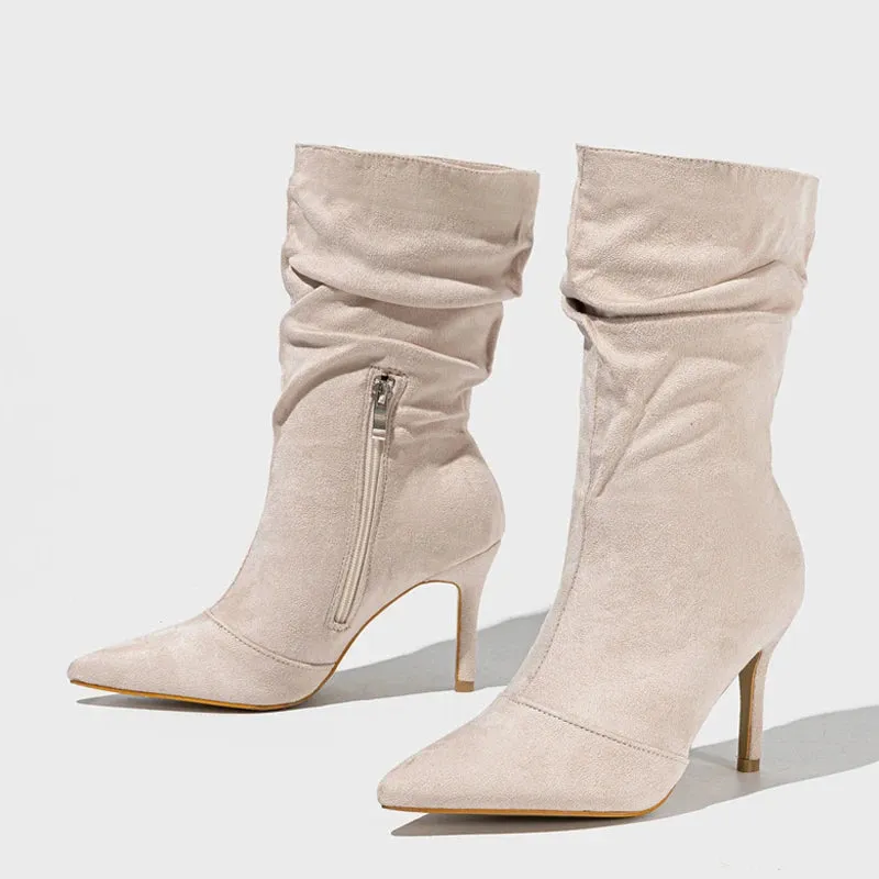 New Sexy Pointed Toe Zip Ankle Boots