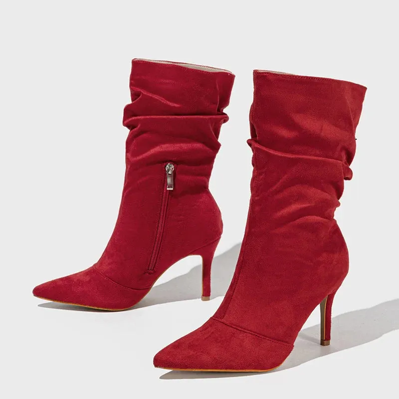 New Sexy Pointed Toe Zip Ankle Boots