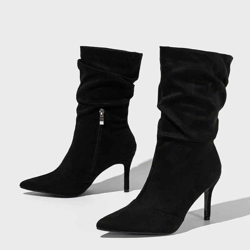 New Sexy Pointed Toe Zip Ankle Boots