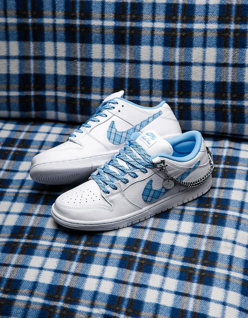 Nike SB 'Nicole Hause' Dunk Low Pro QS Skate Shoes - White/University Blue-White