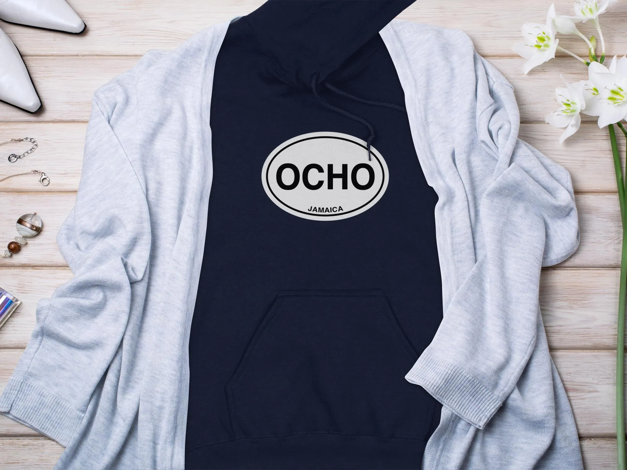 Ocho Rios Oval Logo Vacation Travel Hoodie Gift Souvenir