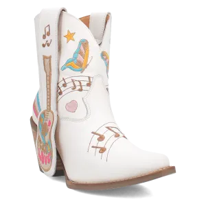 Online Exclusive | Dingo | Melody Leather Bootie in White **PREORDER