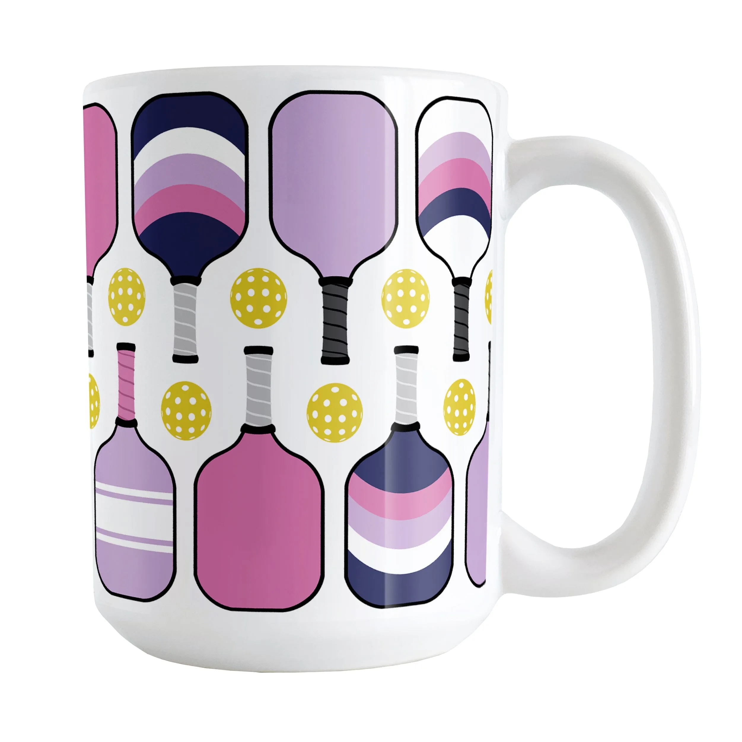 Pink Purple Navy Pickleball Mug