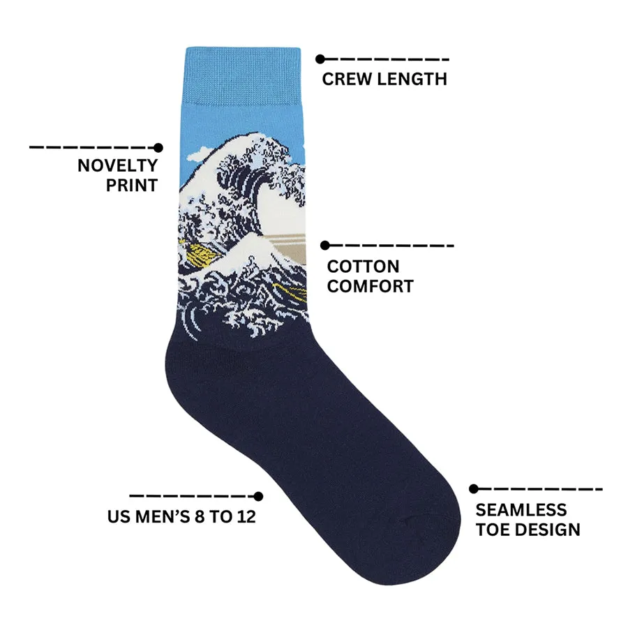 Puzzle Printed Crew Length Socks