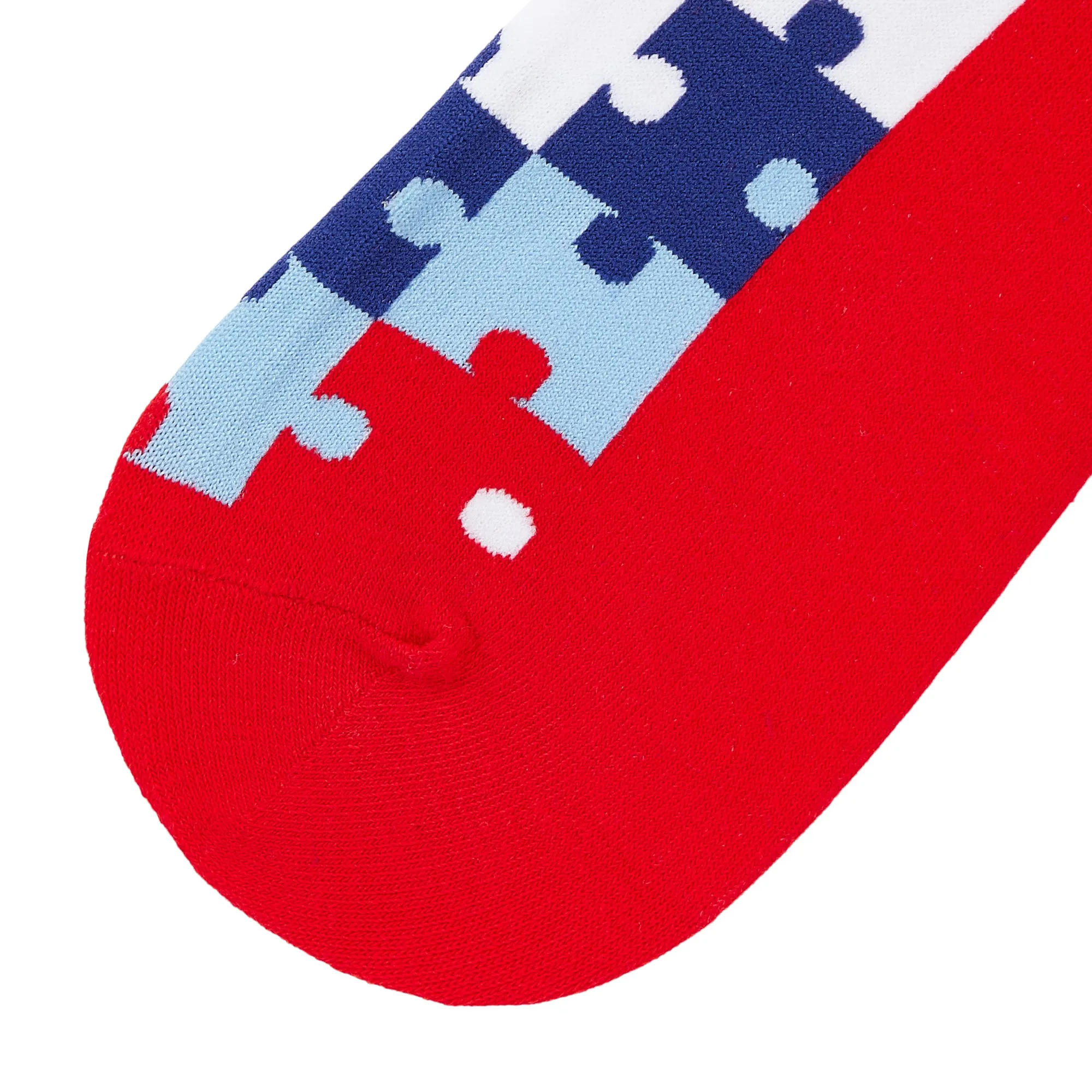 Puzzle Printed Crew Length Socks