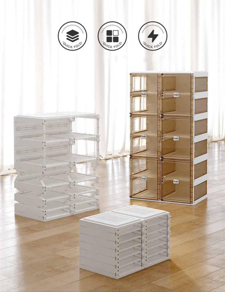 QuickFold 16-Grid Folding Shoe Box, 2 Column, PP Material