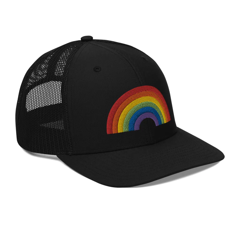 RAINBOW COLLECTION: Embroidered Trucker Style Baseball Cap