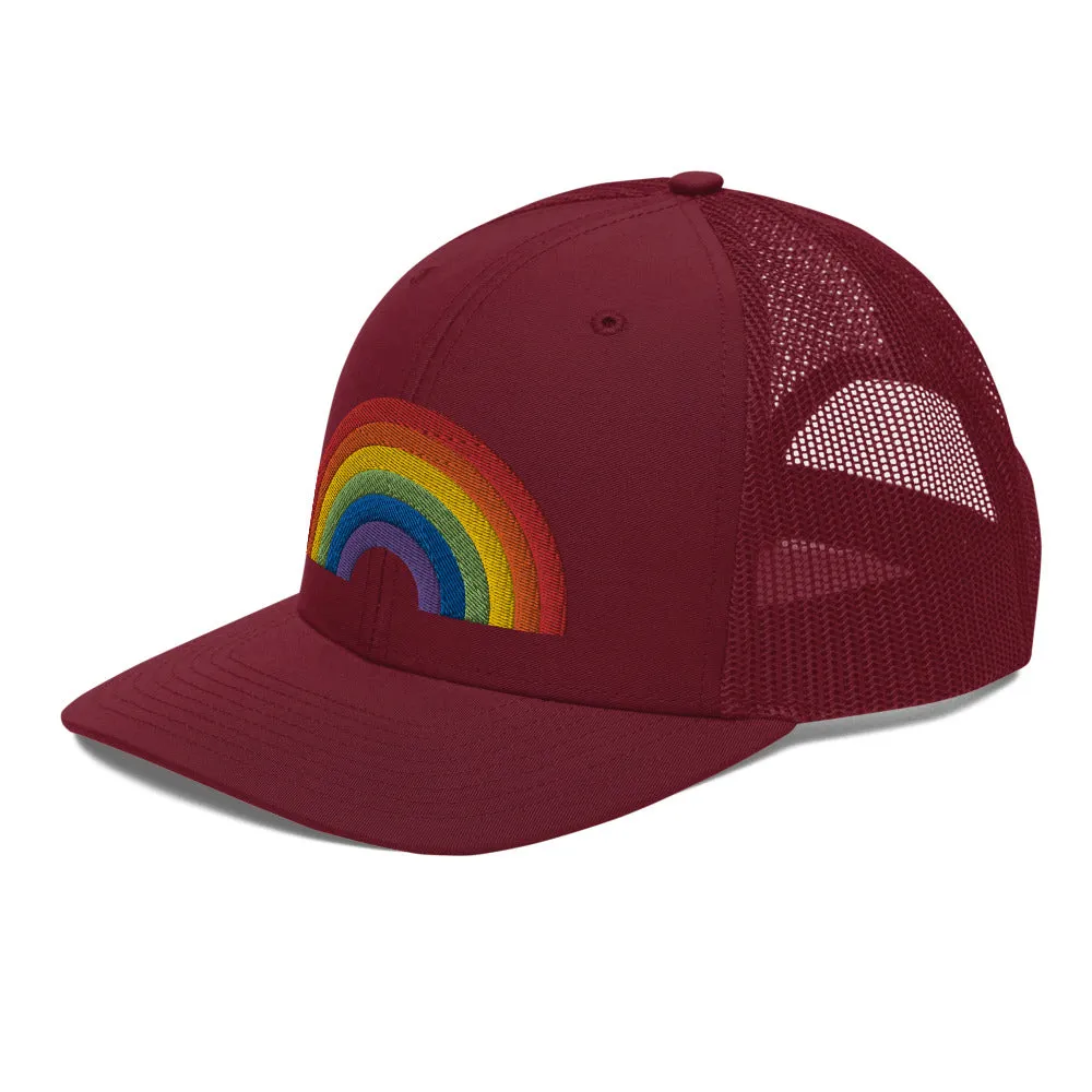 RAINBOW COLLECTION: Embroidered Trucker Style Baseball Cap