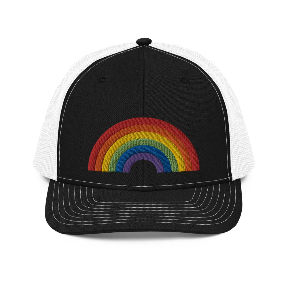 RAINBOW COLLECTION: Embroidered Trucker Style Baseball Cap