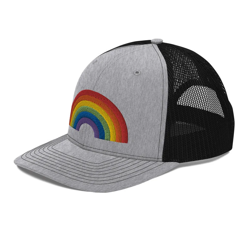 RAINBOW COLLECTION: Embroidered Trucker Style Baseball Cap