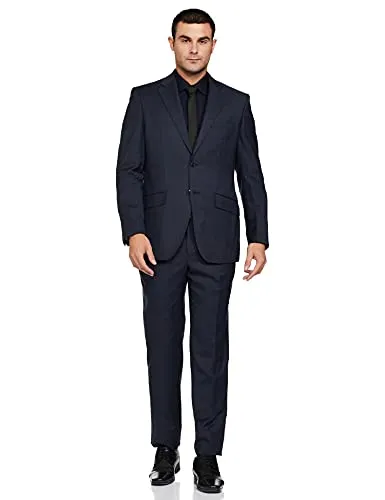 Raymond Wool Blend Men's Full Sleeve Contemporary FIT Fancy Blue Formal Suit (RPDC01744-B9 104)