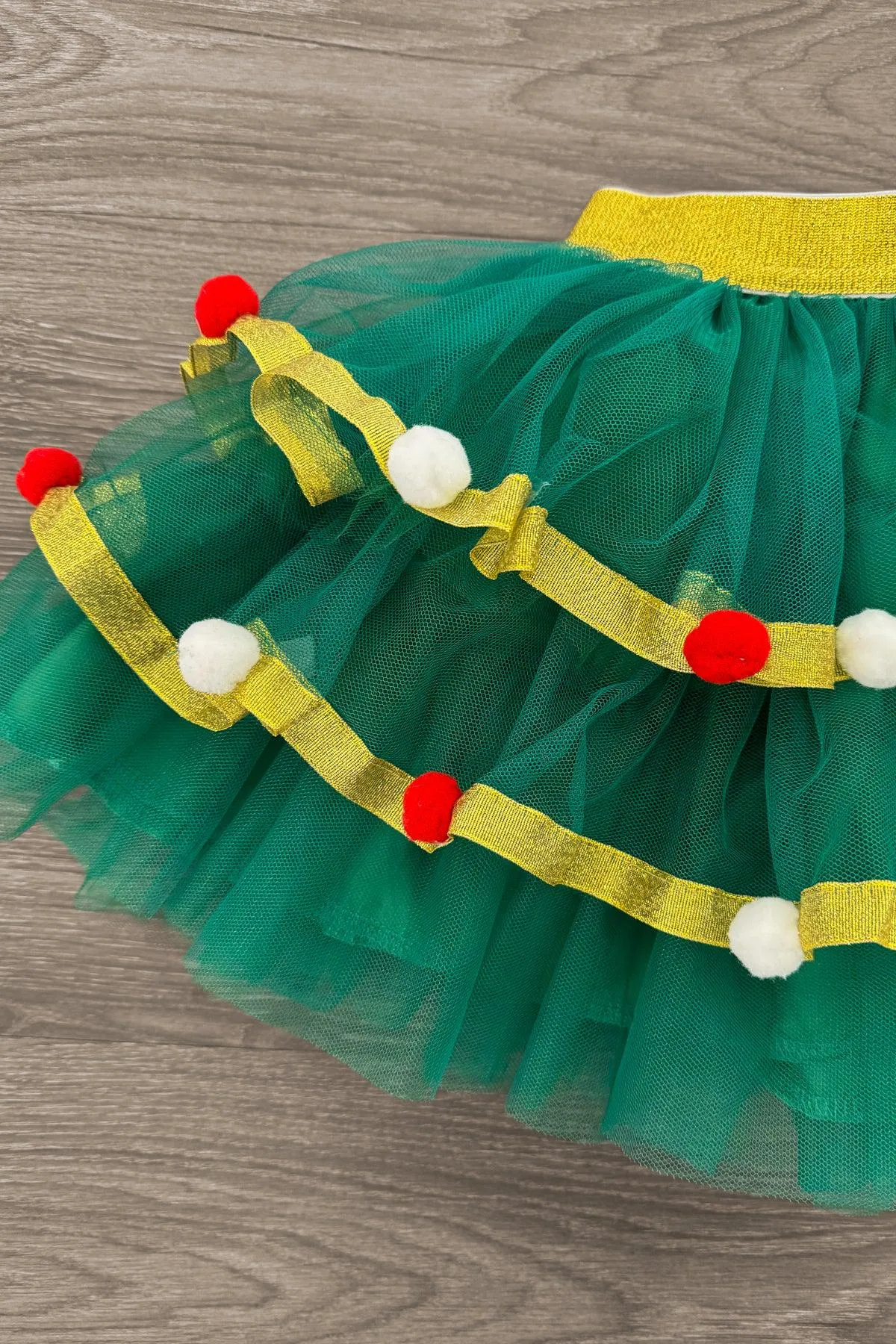 Red & Green Christmas Tree Tutu Skirt Set