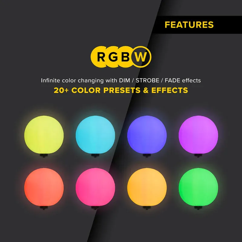 SeeDevil RGBW 100 Watt Color Changing LED Balloon Light Kit