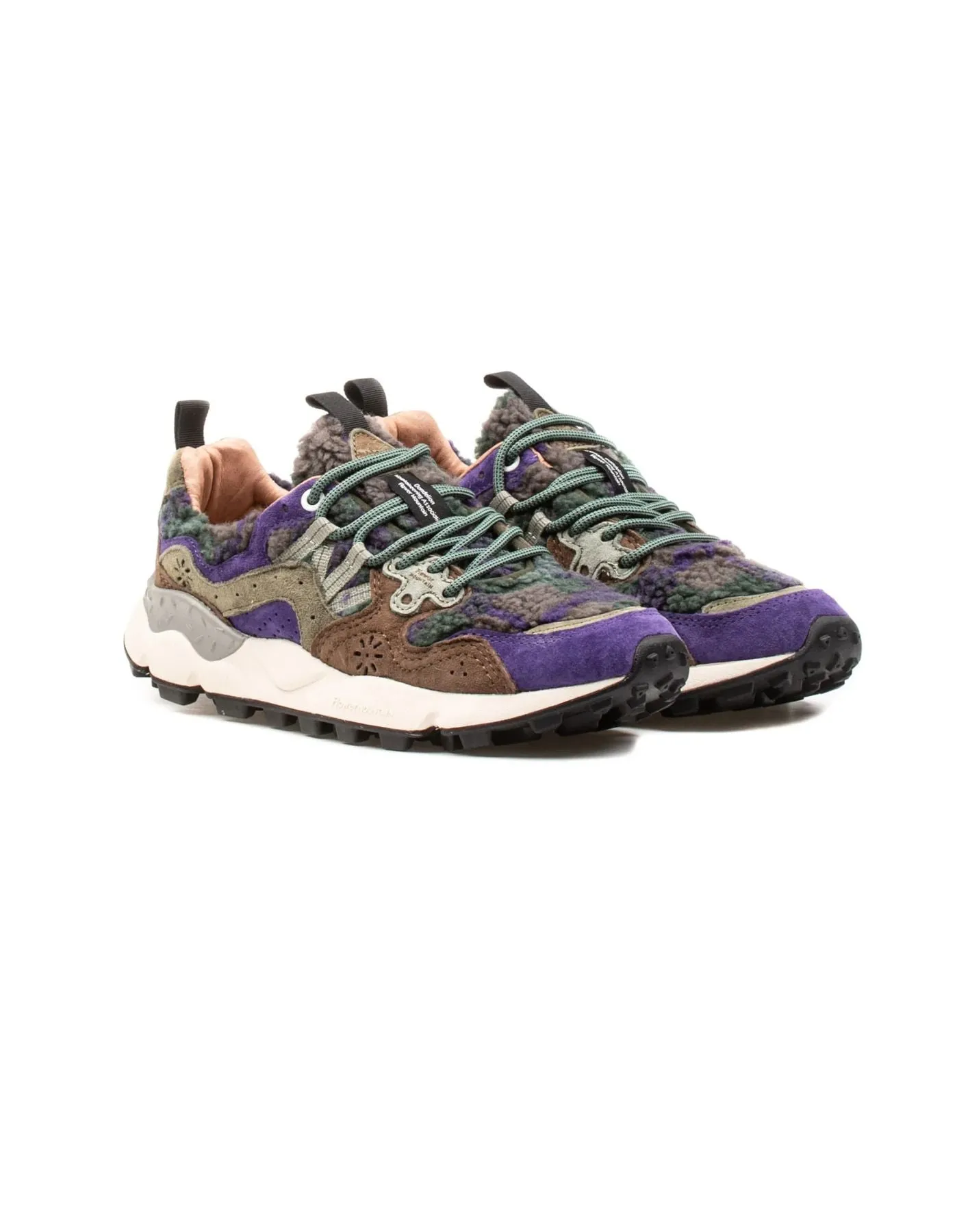 Shoes woman  YAMANO 3 UNI VIOLET BROWN Flower Mountain