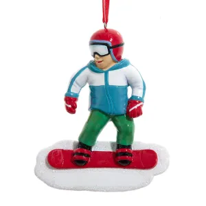 Snowboard Kid Ornament For Personalization