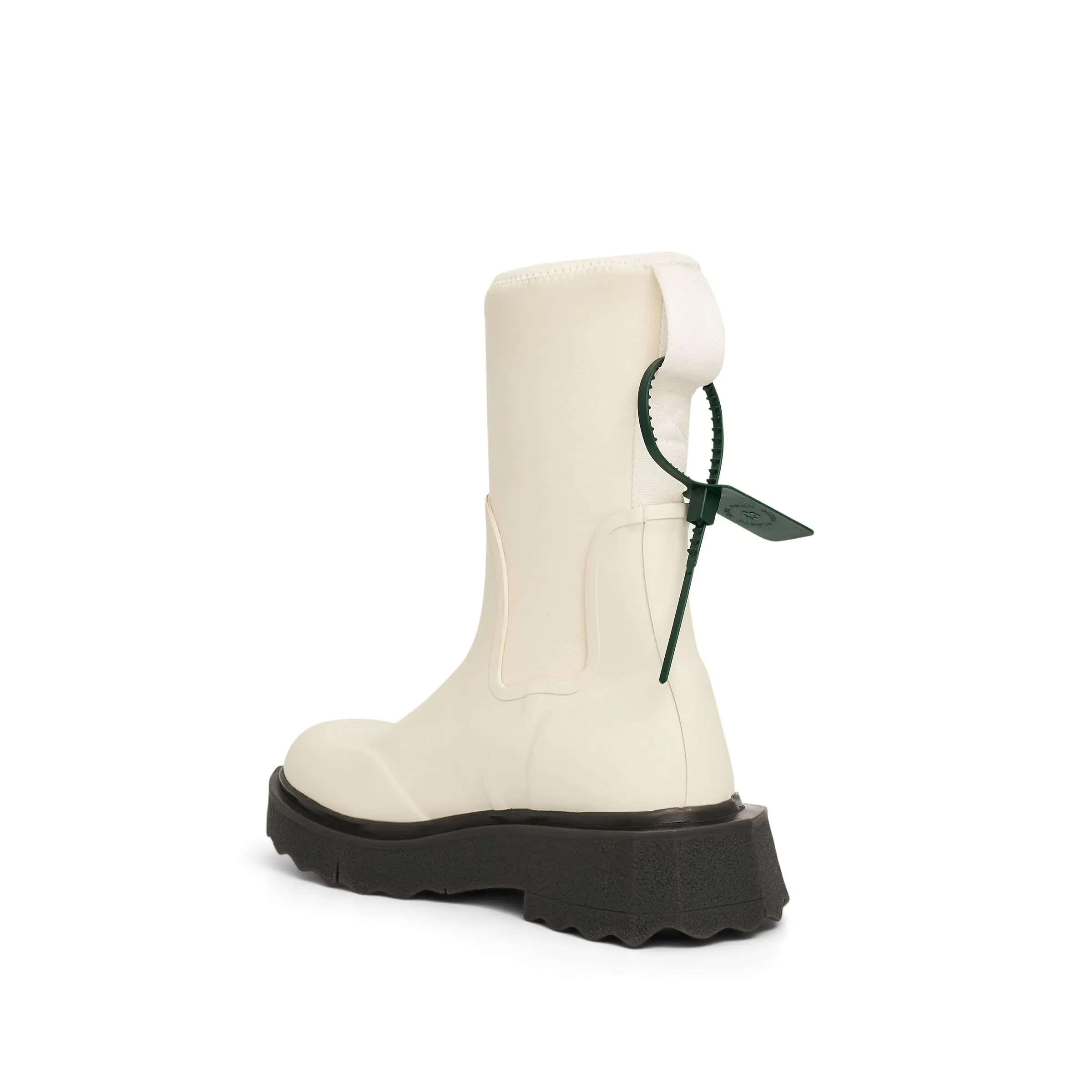 Sponge Rubber Rainboot Boots in White/Black