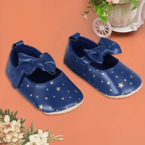 Star Premium Girls Soft Anti-Slip Ballerina Shoes - Navy Blue