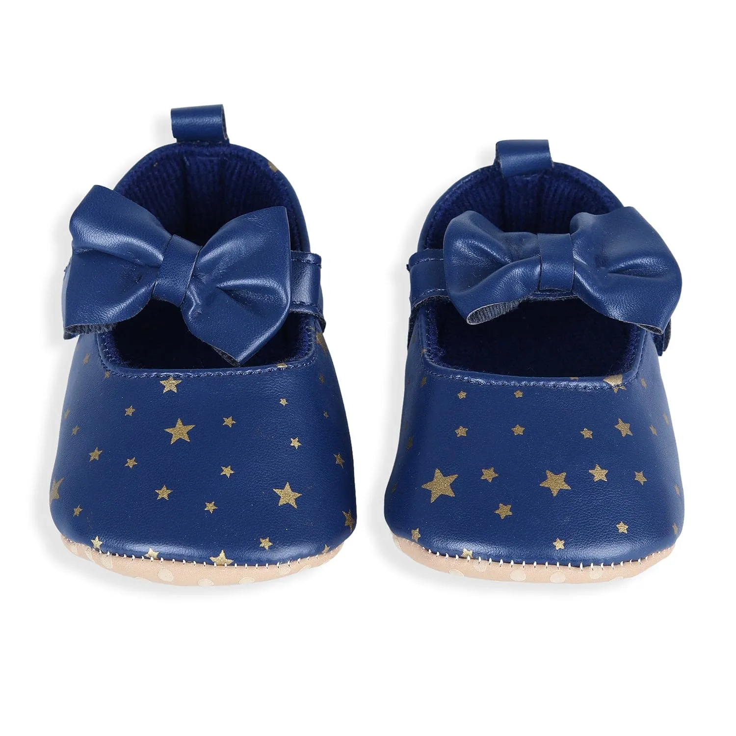 Star Premium Girls Soft Anti-Slip Ballerina Shoes - Navy Blue