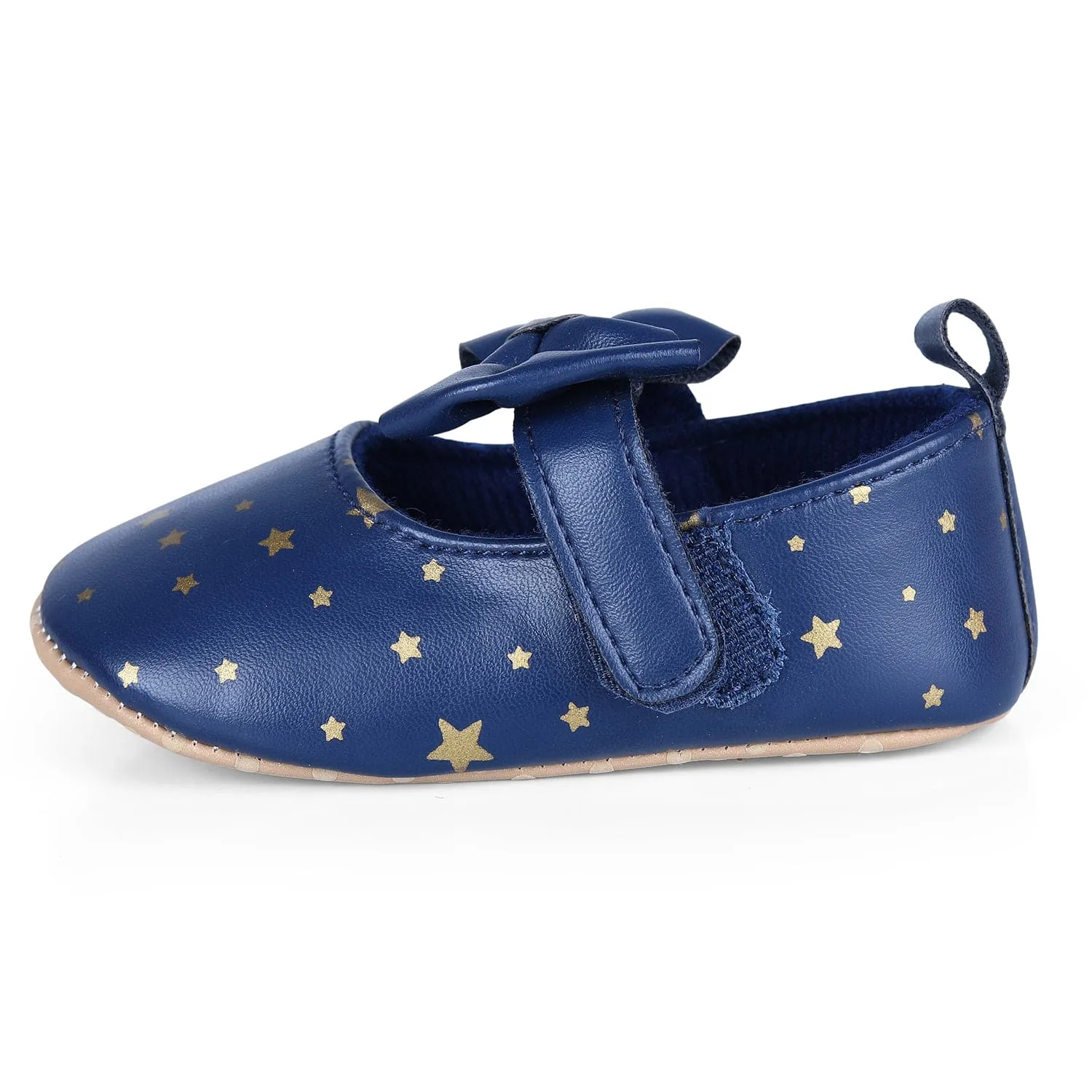 Star Premium Girls Soft Anti-Slip Ballerina Shoes - Navy Blue