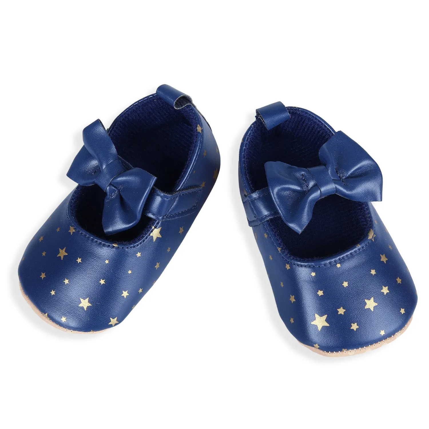 Star Premium Girls Soft Anti-Slip Ballerina Shoes - Navy Blue