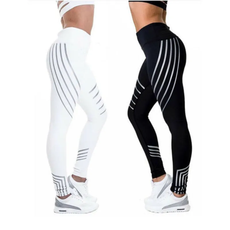 Striped High Waist Quick Dry Leggings