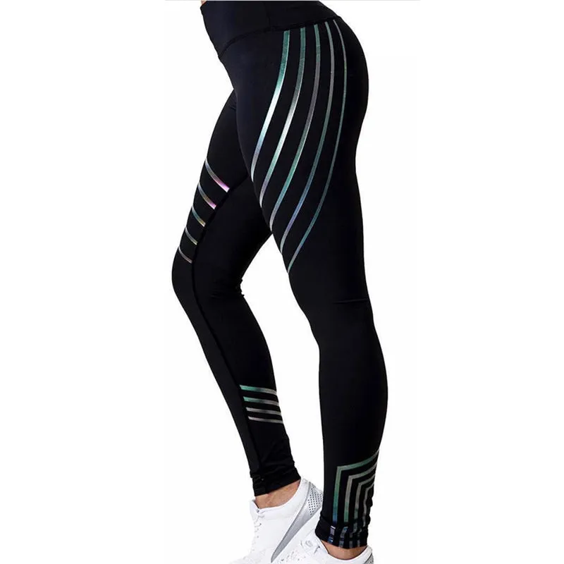 Striped High Waist Quick Dry Leggings