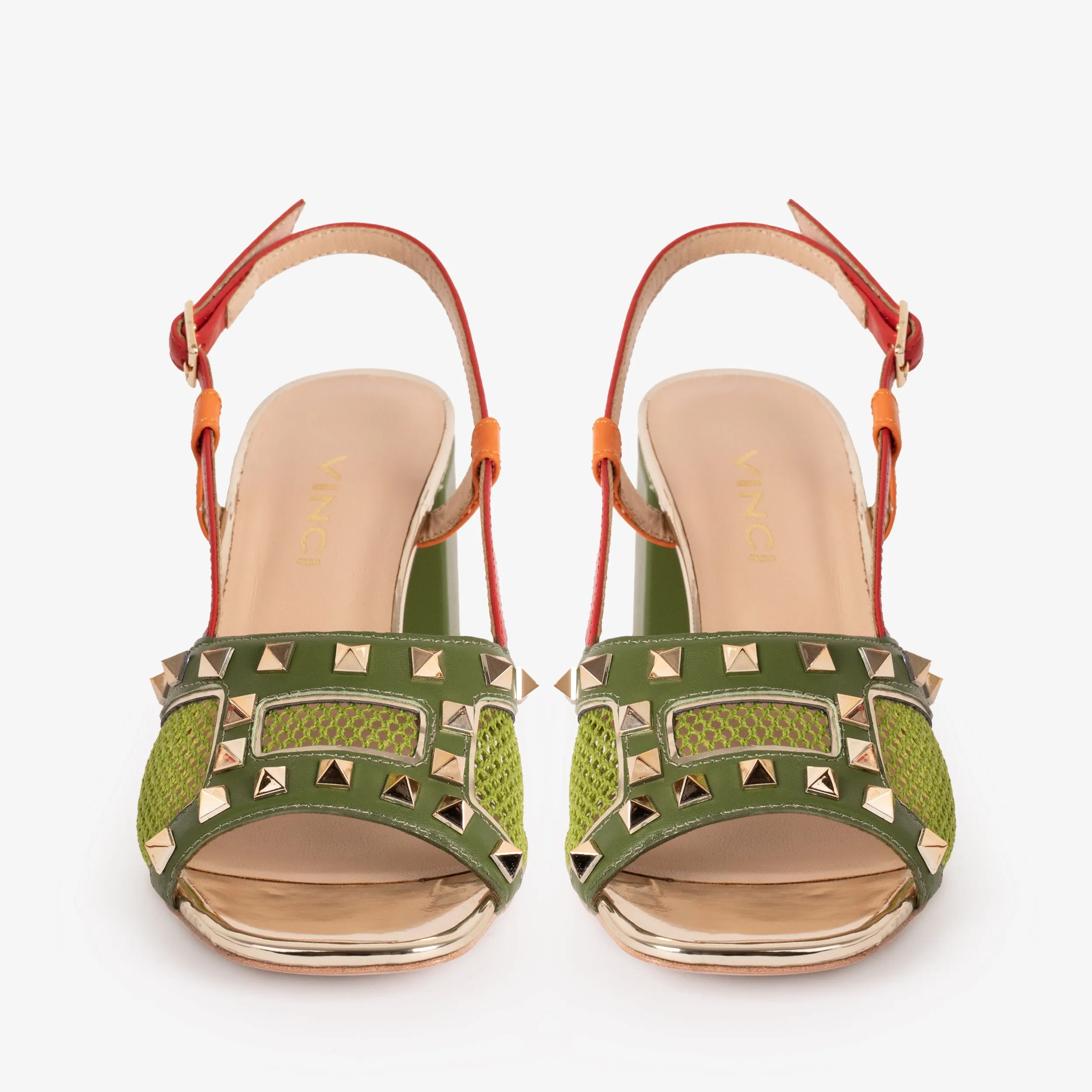 The Linea Green Leather Women Slingback Shoe