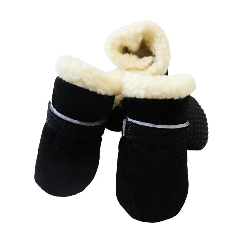 Thickened Velvet Warm Soft-Soled Dog Shoes