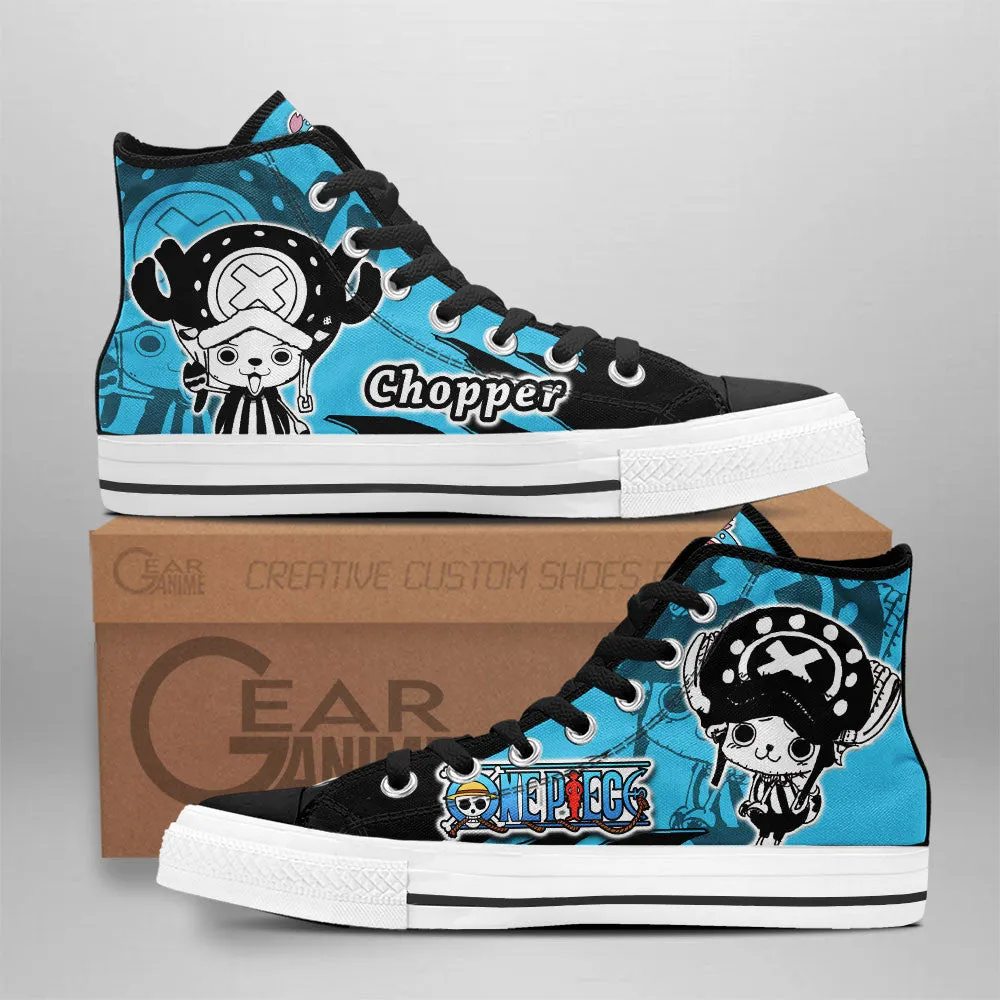 Tony Tony Chopper High Top Shoes OP Custom Anime Sneakers Mix Manga