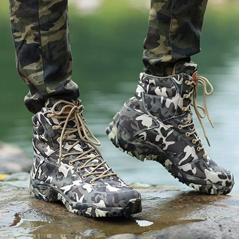 Trekking Canvas Camo Boots