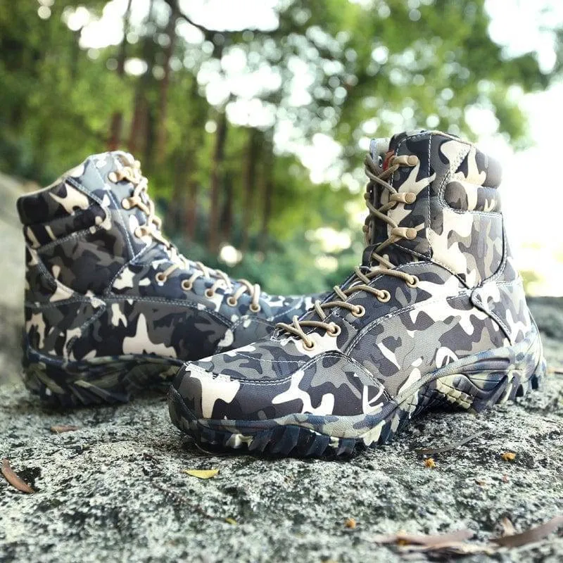 Trekking Canvas Camo Boots