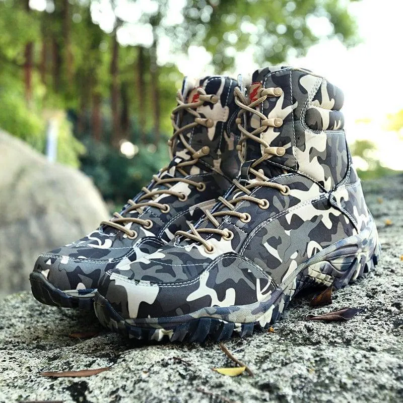 Trekking Canvas Camo Boots