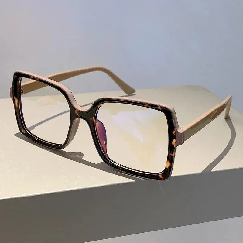 VAIGE Stylish Oversized Square Eyeglasses - Blue Light Blocking in Classic Black and Trendy Tortoise