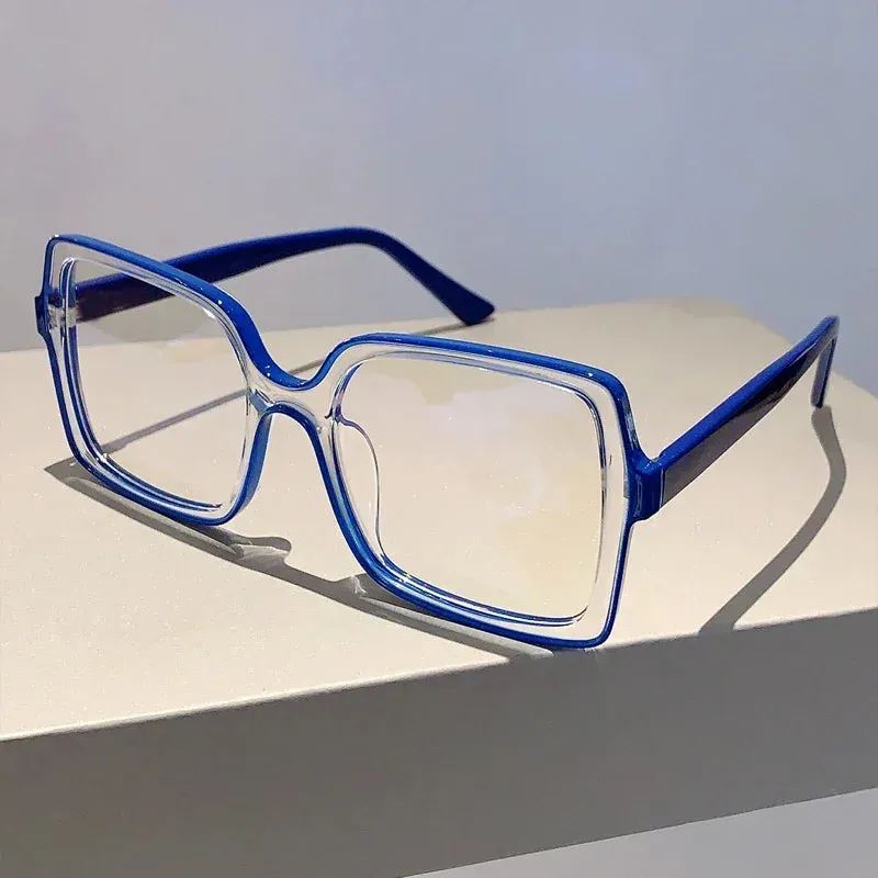 VAIGE Stylish Oversized Square Eyeglasses - Blue Light Blocking in Classic Black and Trendy Tortoise