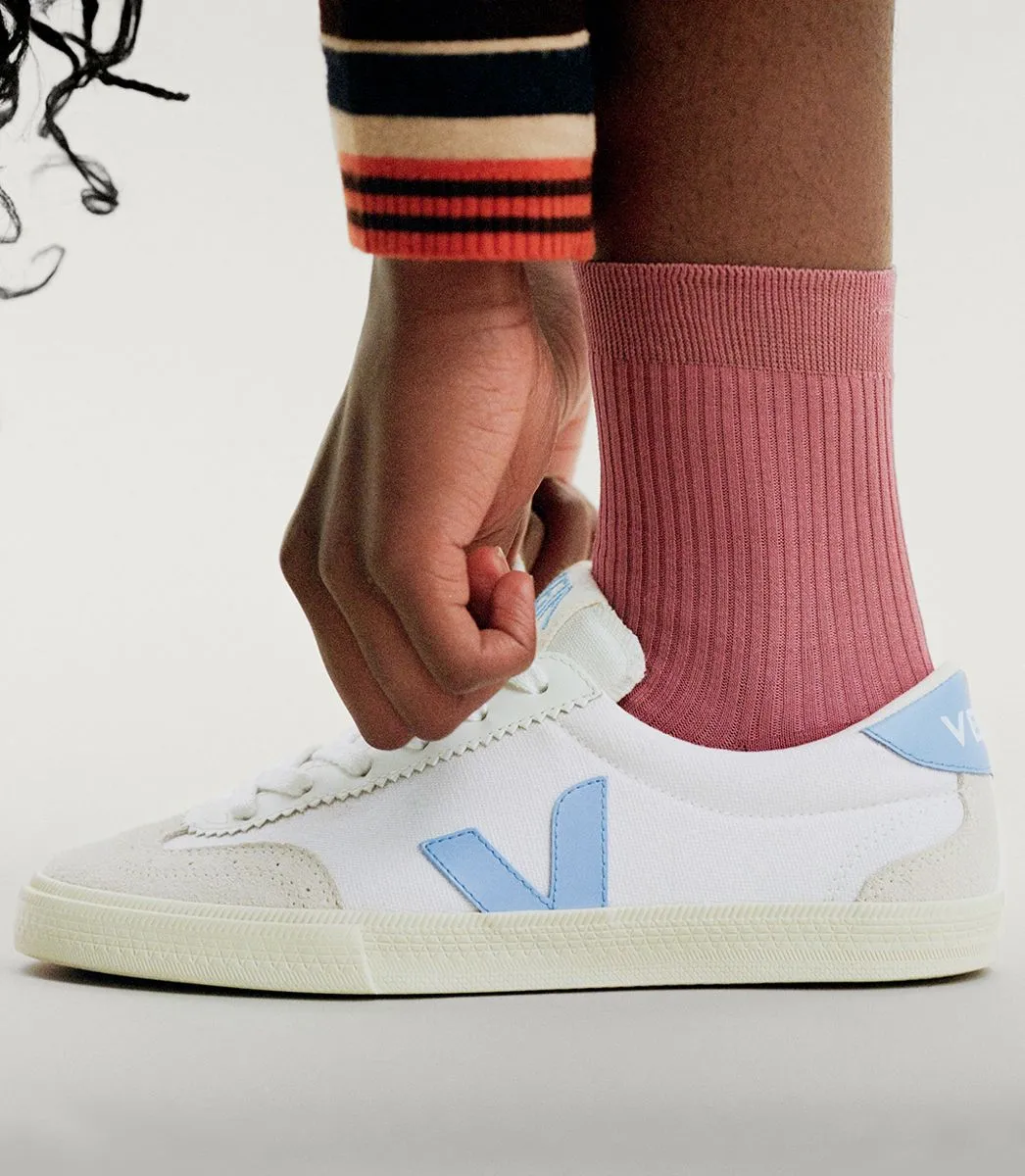 VEJA VOLLEY CANVAS WHITE/AQUA